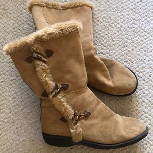 Brown suede Sonoma mid-calf boots.  9.5